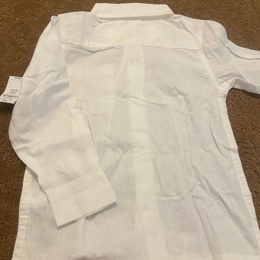 Gap Boys White Button Down Shirt & Tan Pants Set New Size 4 - Picture 6 of 16